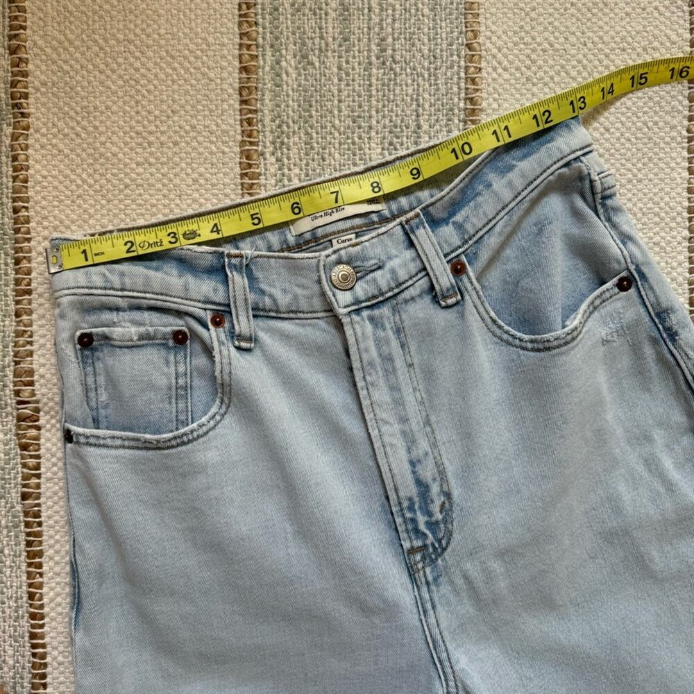 Abercrombie & Fitch Curve Love The Slim Straight Ultra High Rise Jeans 26/ 2 S - Picture 8 of 12